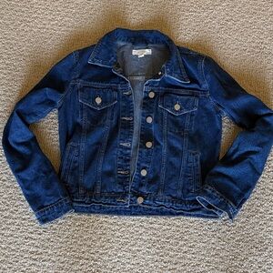 Brit NY Stylish Blue Denim Jacket with amazing back fabric